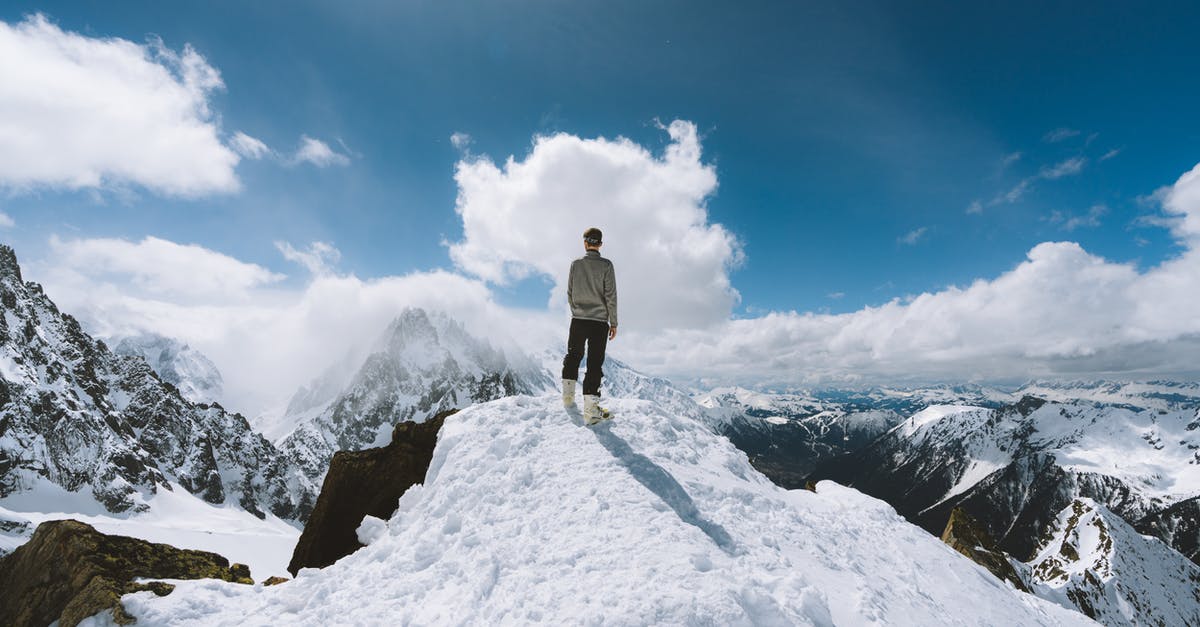 Where to stand for this winter view in Grindelwald, Switzerland? - Person Standing on Slope Glacier Mountain