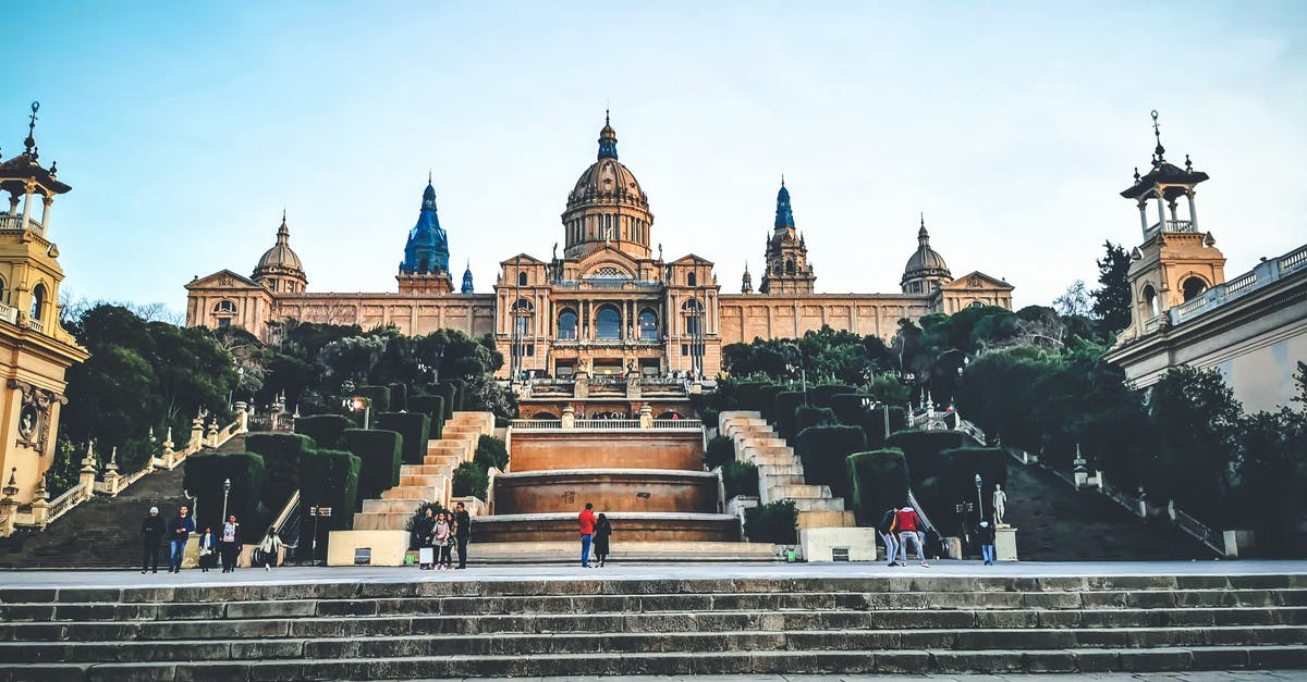 Where was this place in Barcelona? - Majestic palace with dome and grand staircases and gardens