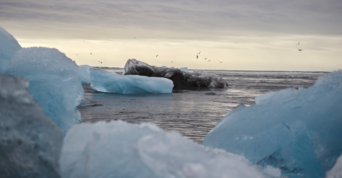 Which airlines provide cheap last day tickets in Nordic countries? - Ice chunks on frozen sea in Arctic