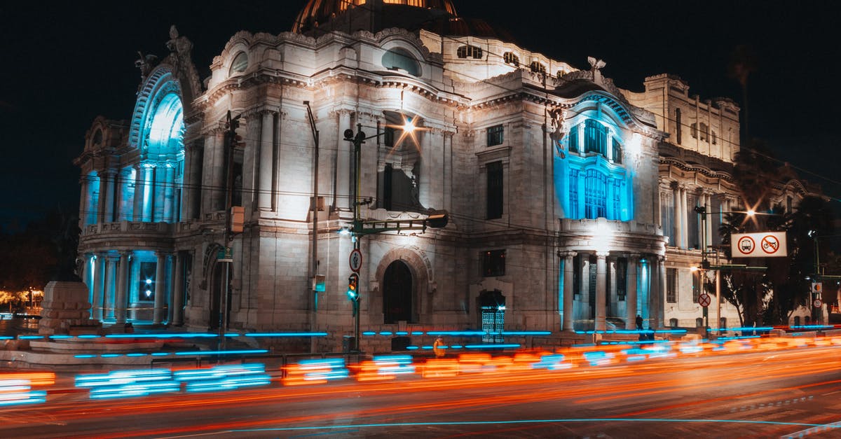 Which cities are connected by direct flights between Mexico and Asia? - Illuminated Palace of Fine Arts at Night in Mexico 