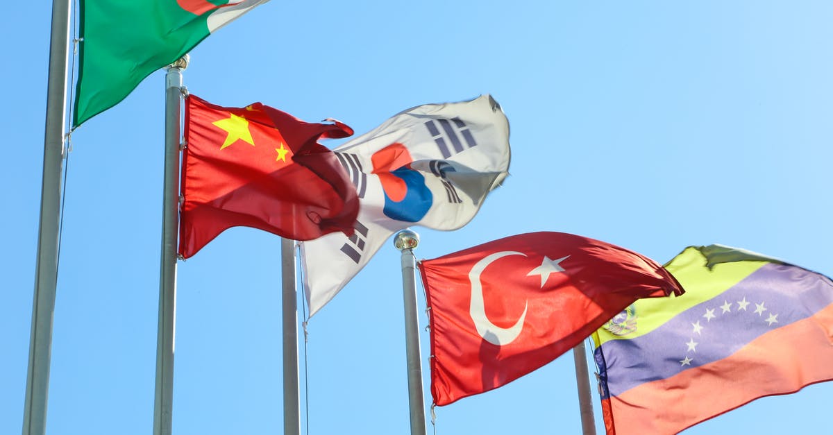 Which ferry from China to South Korea is the cheapest? - Photograph of Flag Poles with Different Country Flags