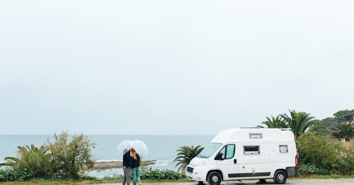 Which is cheaper in Europe - traveling by converted van or airbnb hopping? [closed] - Couple standing near White Van 