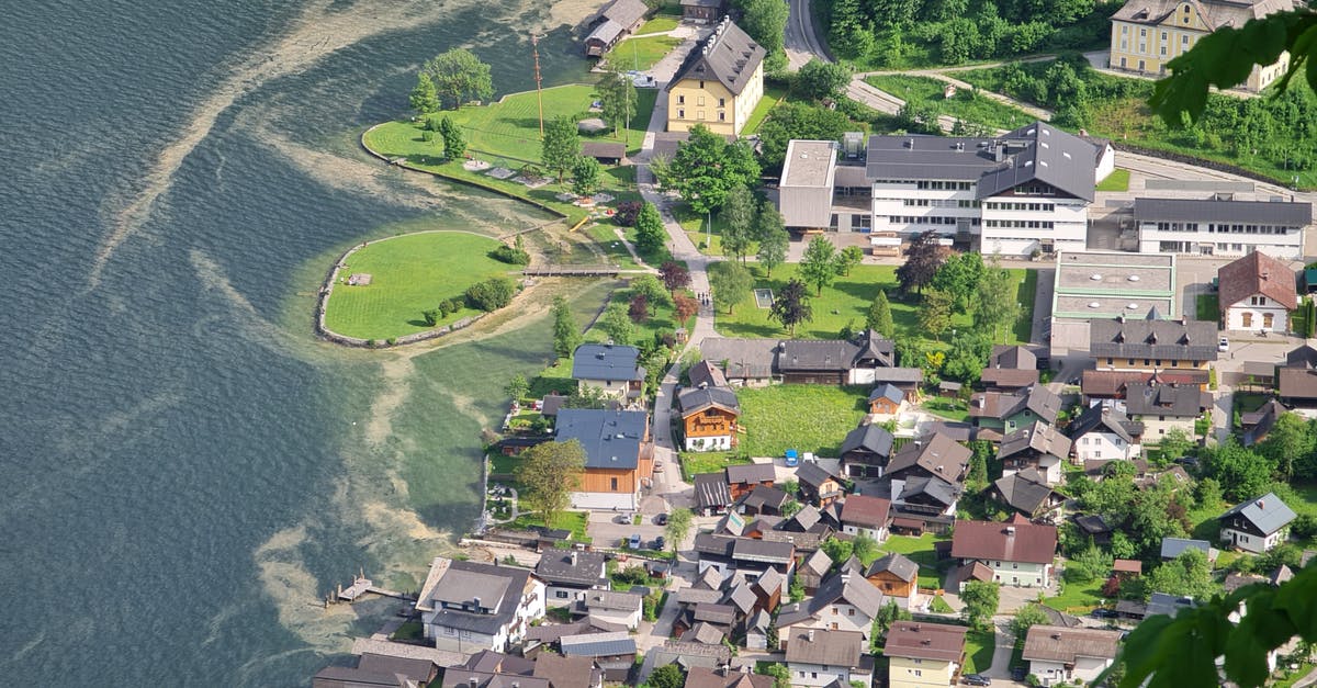 Which is the coldest lake in Austria during summer - Free stock photo of aerial, architecture, building