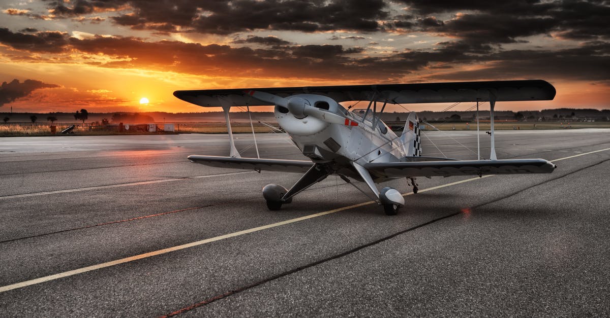 Why are airport wheelchairs often "attendant-propelled" only? - Black and White Aviation Plane Arriving during Sunset