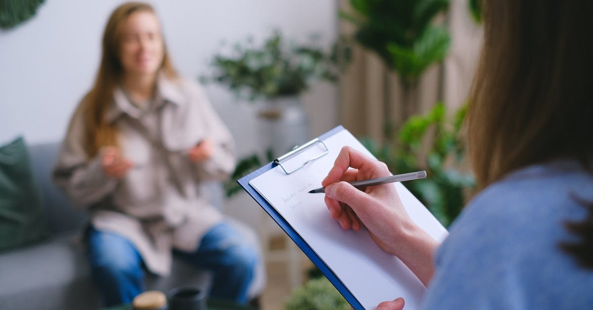 Why does the "job" question in French visit visa application disappear as I answer an earlier question? - Unrecognizable professional female psychologist writing on clipboard while sitting against client on blurred background during psychotherapy session in light office Why does the "job" question in French visit visa application disappear as I answer an earlier question? - Unrecognizable professional female psychologist writing on clipboard while sitting against client on blurred background during psychotherapy session in light office