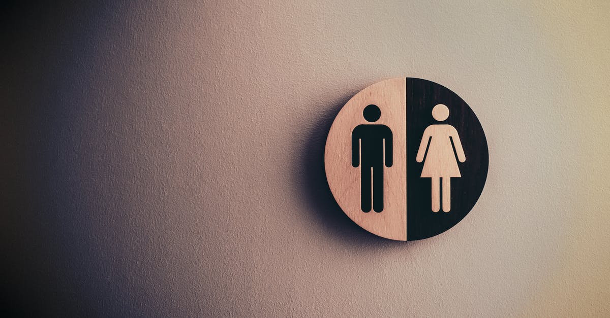 Why is this bathroom symbol in Germany "00"? - Male and Female Signage on Wall