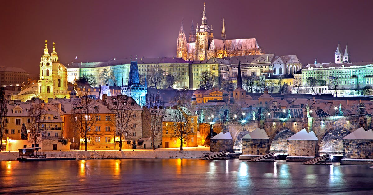 Will the city of Prague be accessible during a marathon? - Prague Castle District Lit Up at Night