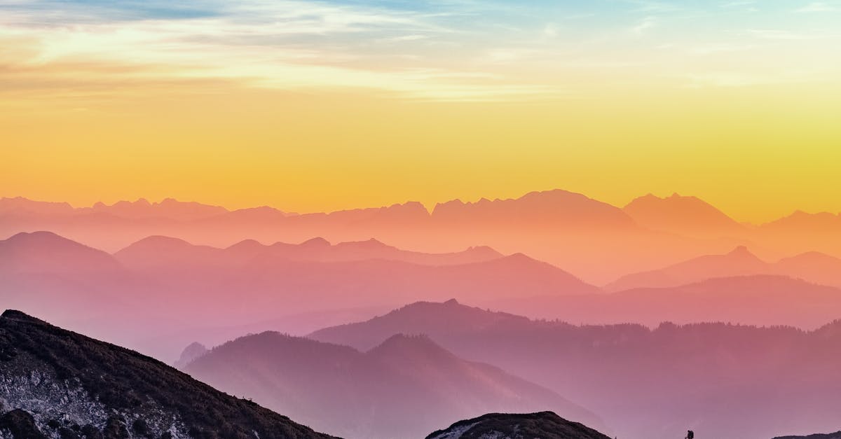 Windows 10 wallpaper background (Spring) - Silhouette Of Mountains