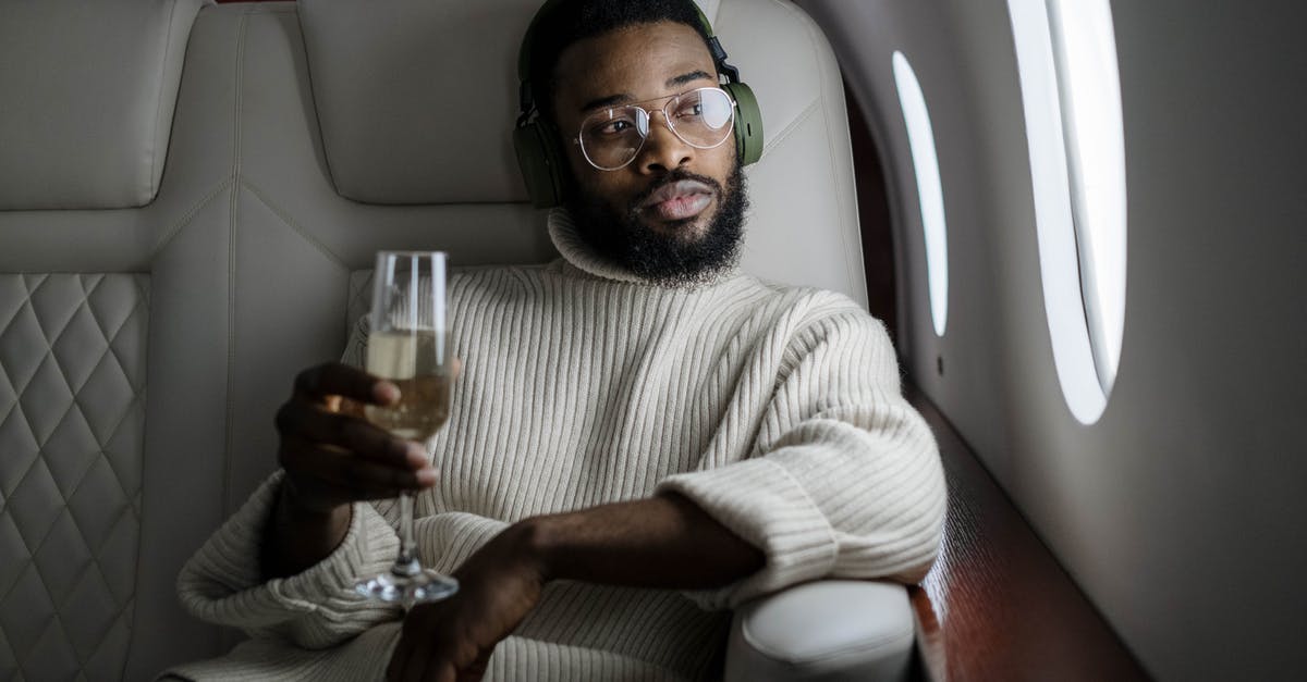 Wireless router a on plane - Man Inside an Airplane Holding a Champagne Glass