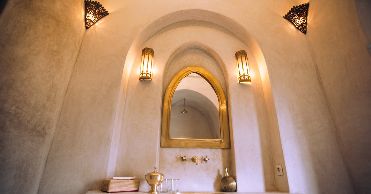 Withdrawing Euros from Moroccan ATMs? - Interior of spacious oriental bathroom with mirror