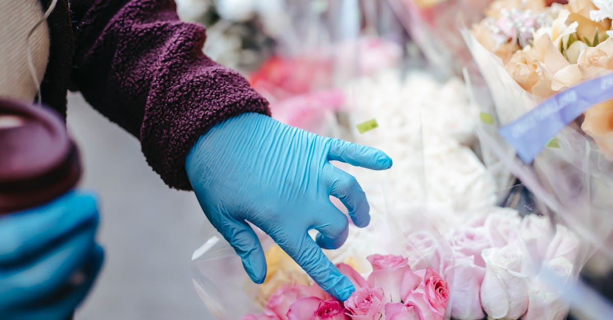 Wizz discount club - companions on different flight - Woman picking up roses in supermarket