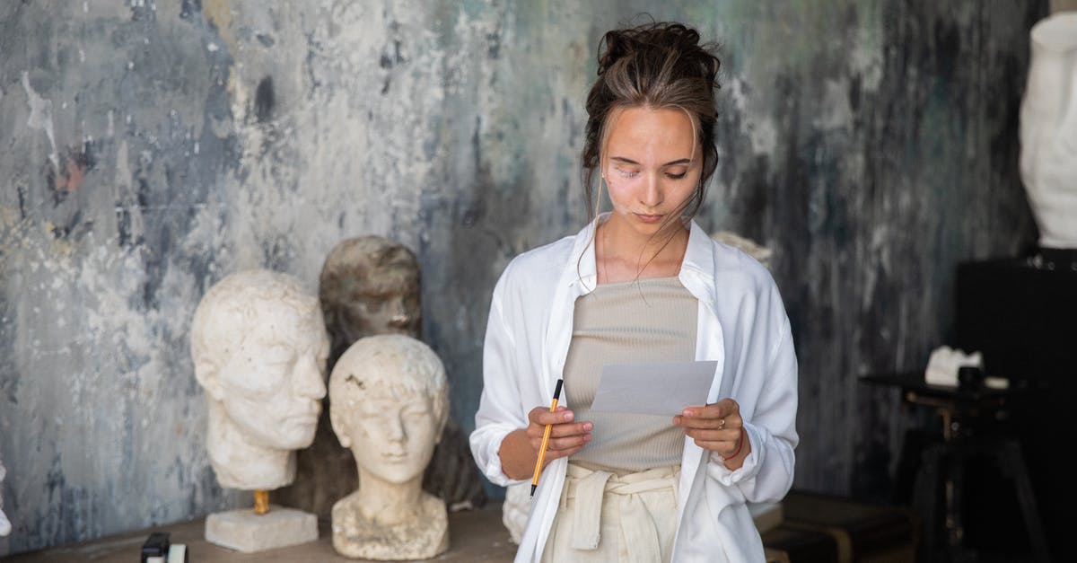 Wonky passport photo - Artist Working in Art Studio