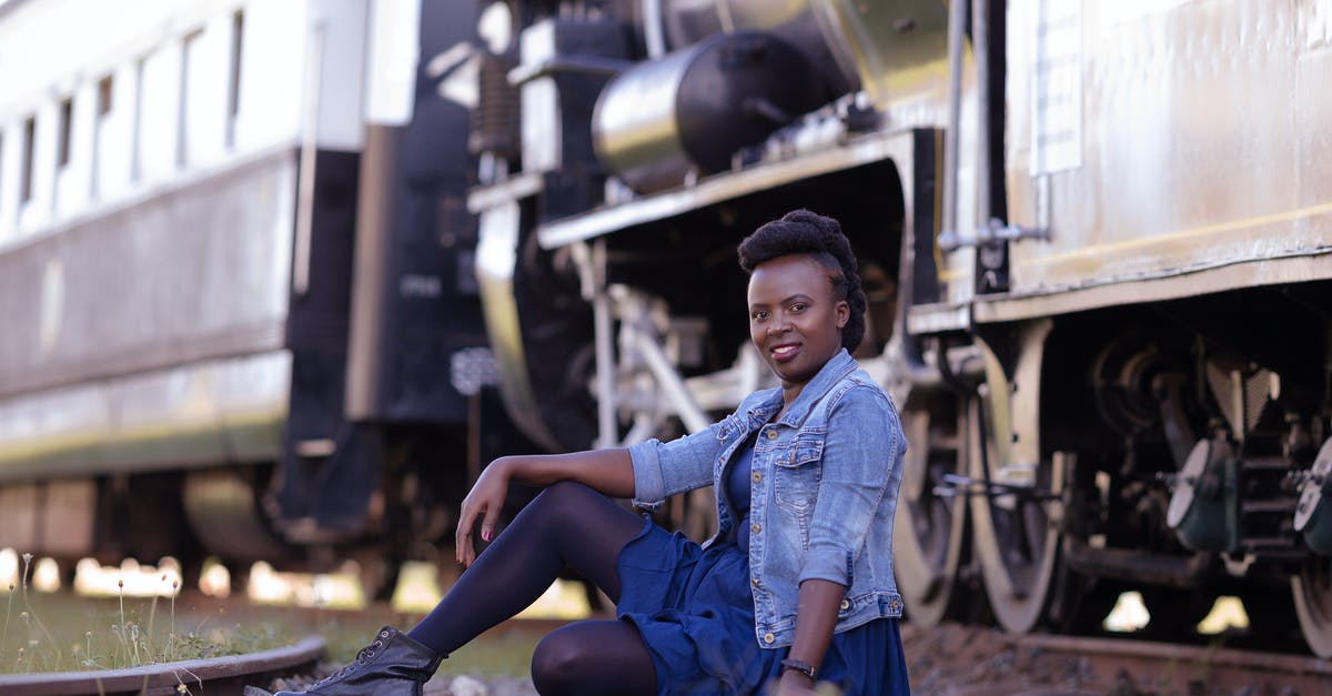 Wrong ID proof selected for UK train ticket - Portrait of a Woman Sitting on a Railway Track