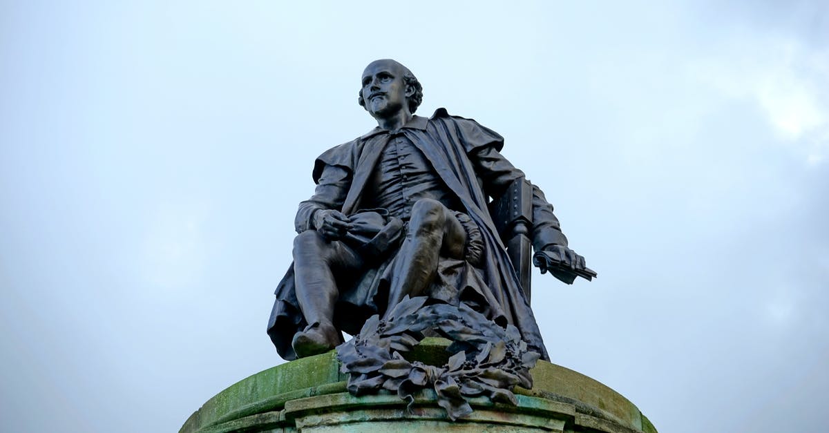 Year of Shakespeare in England [closed] - Photo of Black Ceramic Male Profile Statue Under Grey Sky during Daytime