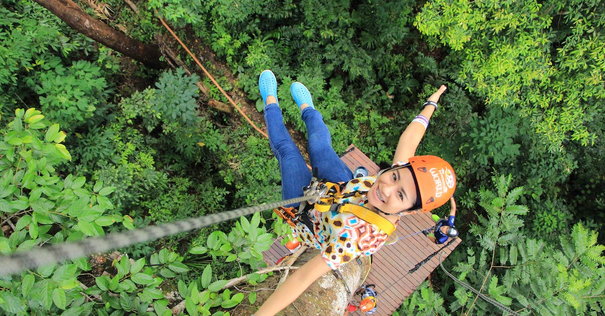 Zipline adventure operators in Jodhpur - Woman Wearing Orange Helmet